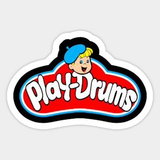 Play Drums Play Doh Style Desgin Sticker